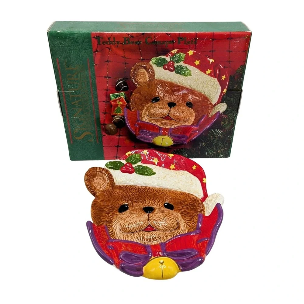 Signature Home Collection Teddy Bear Canape Plate